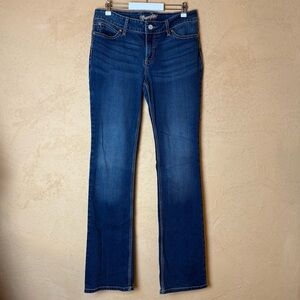 WRANGLER Boot Cut Stitched Denim Blue Jeans Long Lean Fit Size 32‎